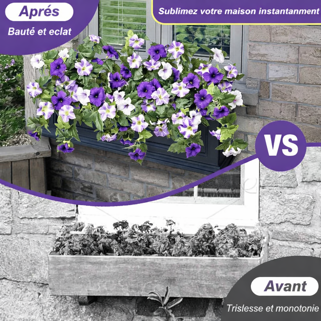 🔥Pétunias artificiels en soie pour le printemps – Résistants aux UV, couleurs durables