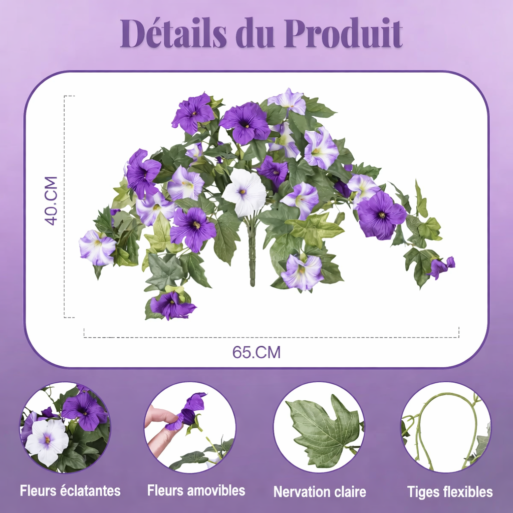 🔥Pétunias artificiels en soie pour le printemps – Résistants aux UV, couleurs durables