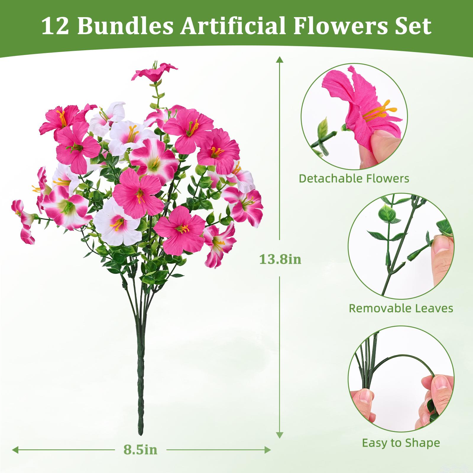 🔥Dernier jour ! Seulement 2,99 € l'unité !🔥 UV Resistant Artificial Petunias Flowers