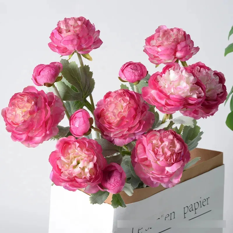 💖$6.99 Today Only💐Premium Real Touch Silk Ranunculus & Peony Bouquet💐