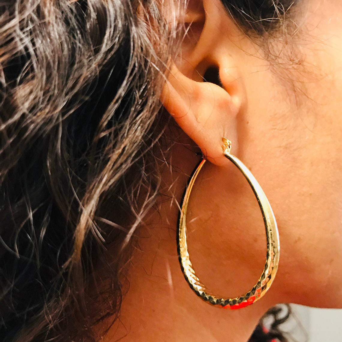 🎉 1 acheté, 1 offert (2 paires) 🎁 Créoles pour femme à facettes diamant – Élégantes et étincelantes 💎