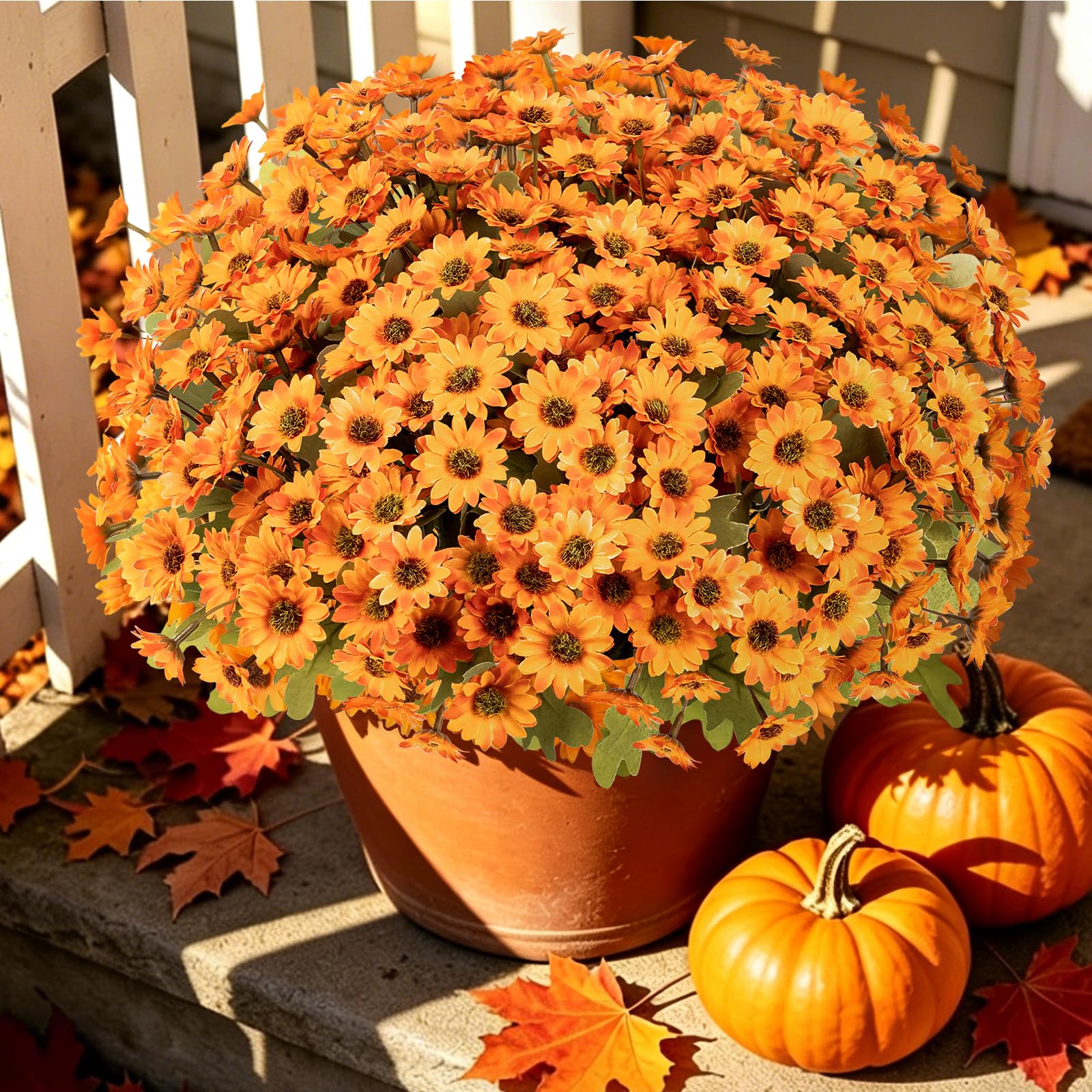  🌼 DERNIER JOUR : -50 % 🧡 Sunset Mums – Chrysanthèmes Artificiels d’Automne 