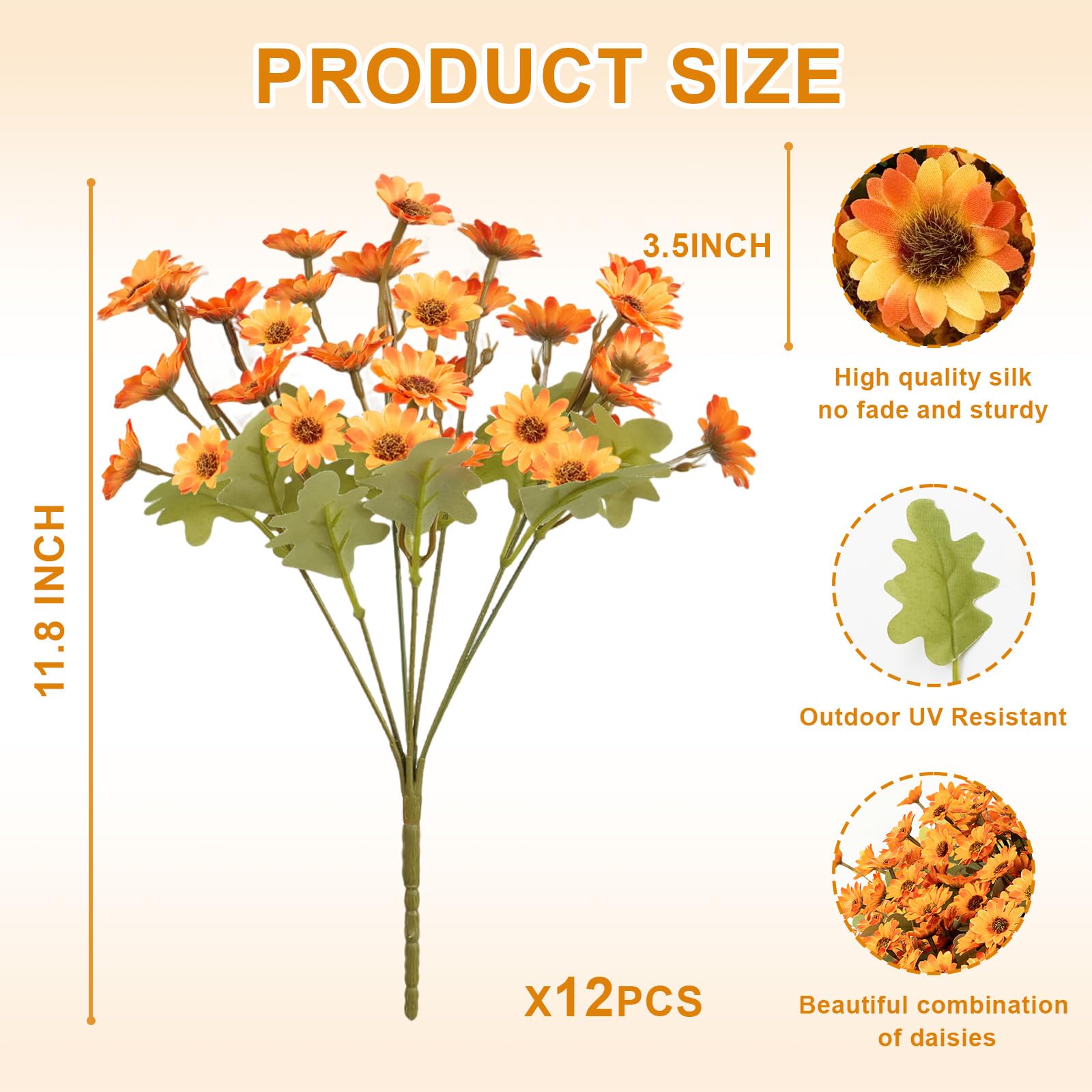  🌼 DERNIER JOUR : -50 % 🧡 Sunset Mums – Chrysanthèmes Artificiels d’Automne 