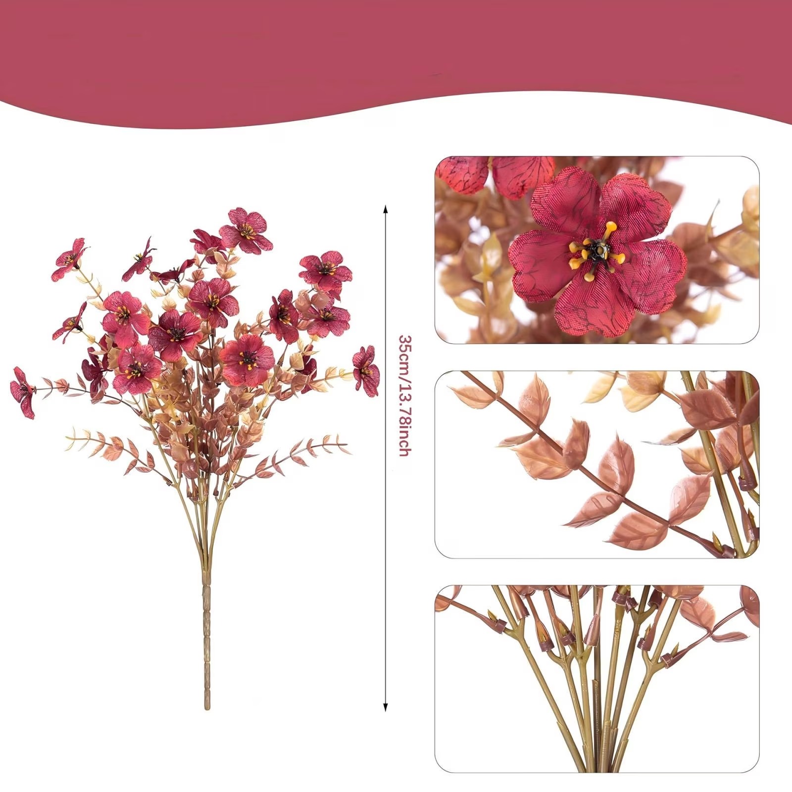 🌼🍁 Violettes Artificielles d’Automne – Résistantes aux UV et aux Intempéries