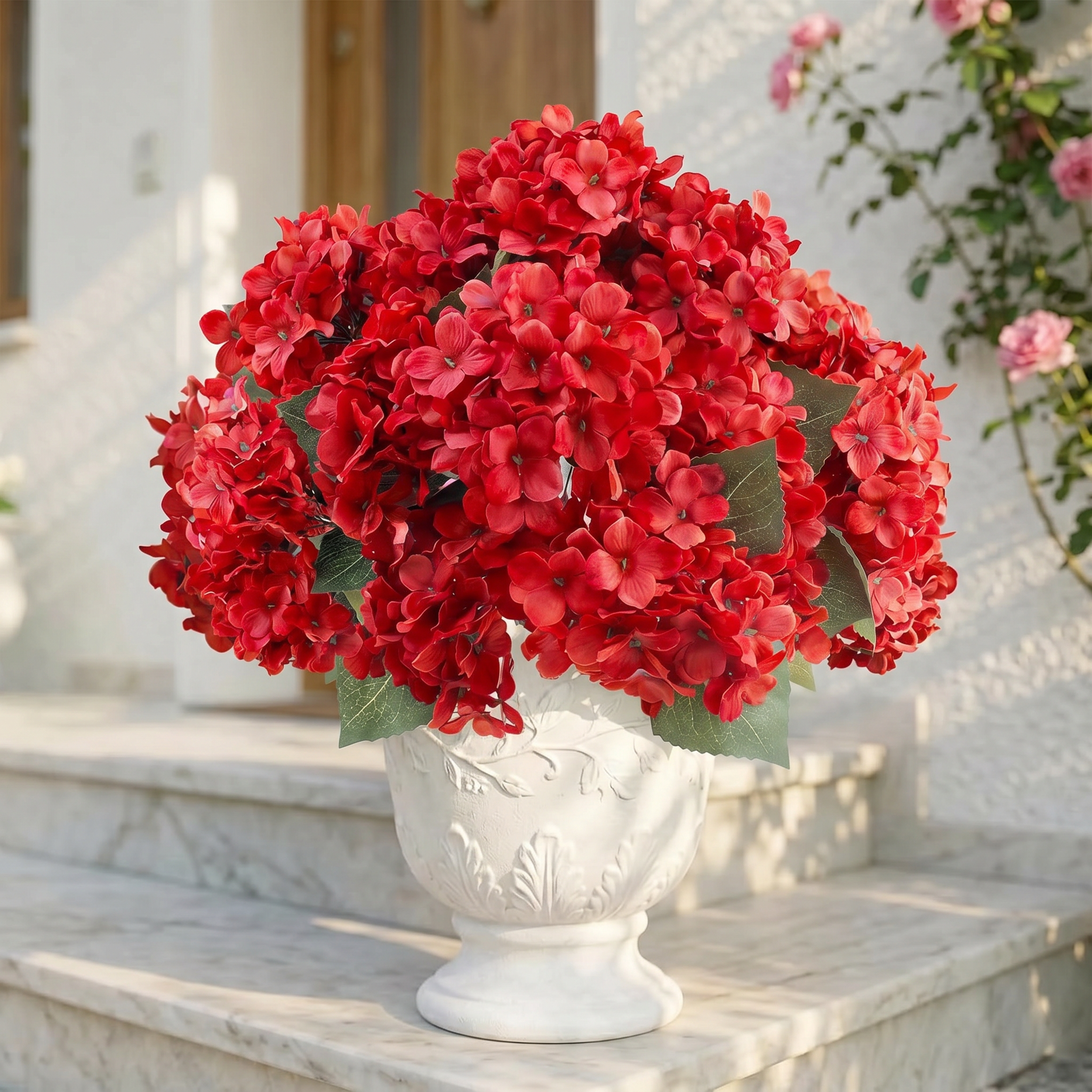 ❤Dernier jour ! Seulement 3 € l'unité !🔥💐Fleurs d'hortensia artificielles d'extérieur