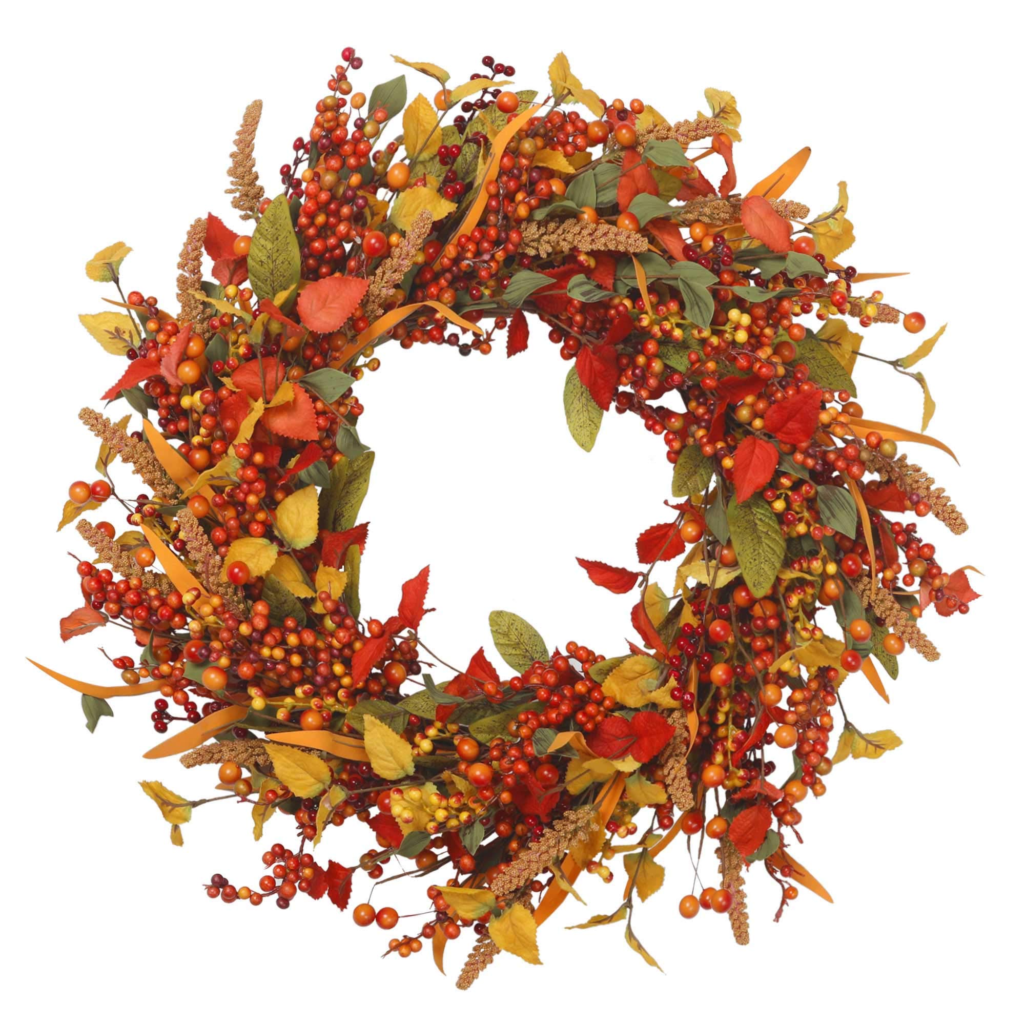 🍂 Couronne d’Automne à Baies & Feuillage Artificiels