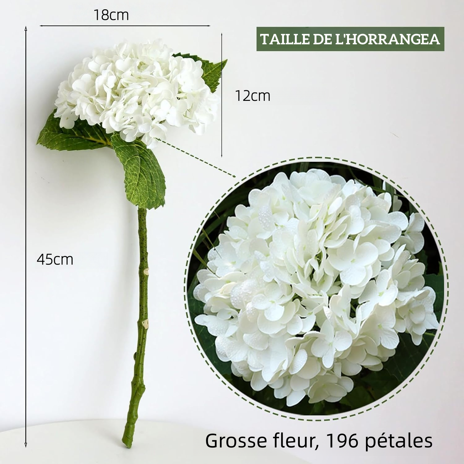 🔥💐Dernier jour ! Seulement 3 € l'unité !❤Fleurs d'hortensia artificielles d'extérieur
