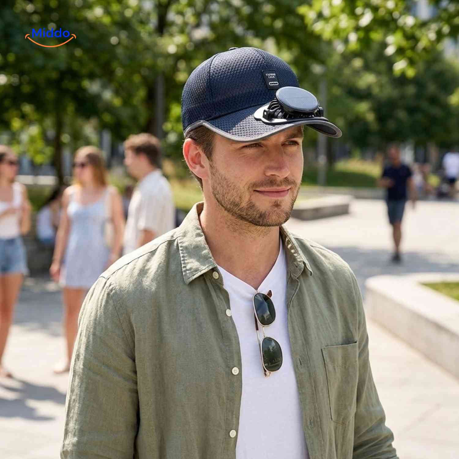 Casquette ventilée solaire – Chapeau rafraîchissant anti-UV USB & solaire