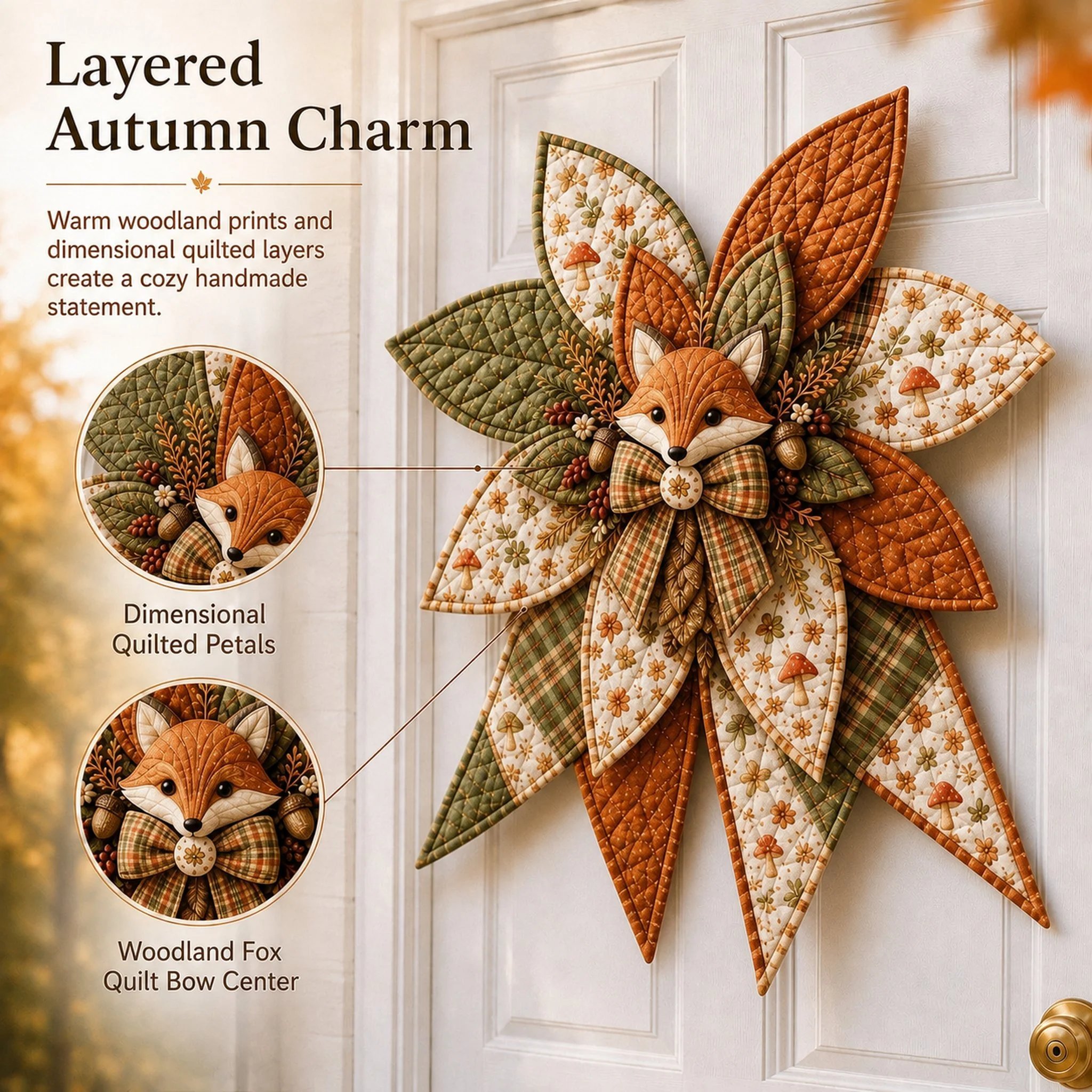 🎀 Kit Couture DIY – Grand Nœud Papillon de Noël Matelassé