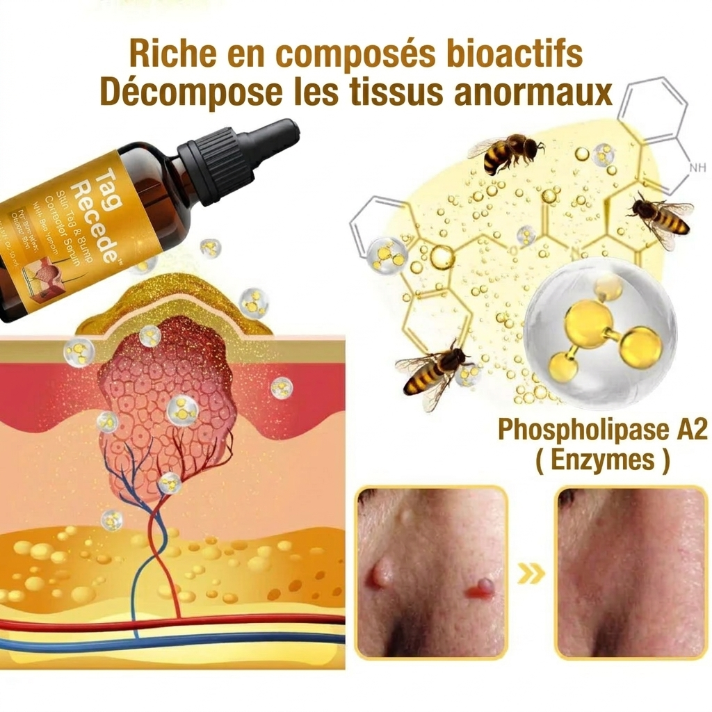 Tag Recede™ Traitement Verrues et Papillomes au Venin d’Abeille + Acide Salicylique
