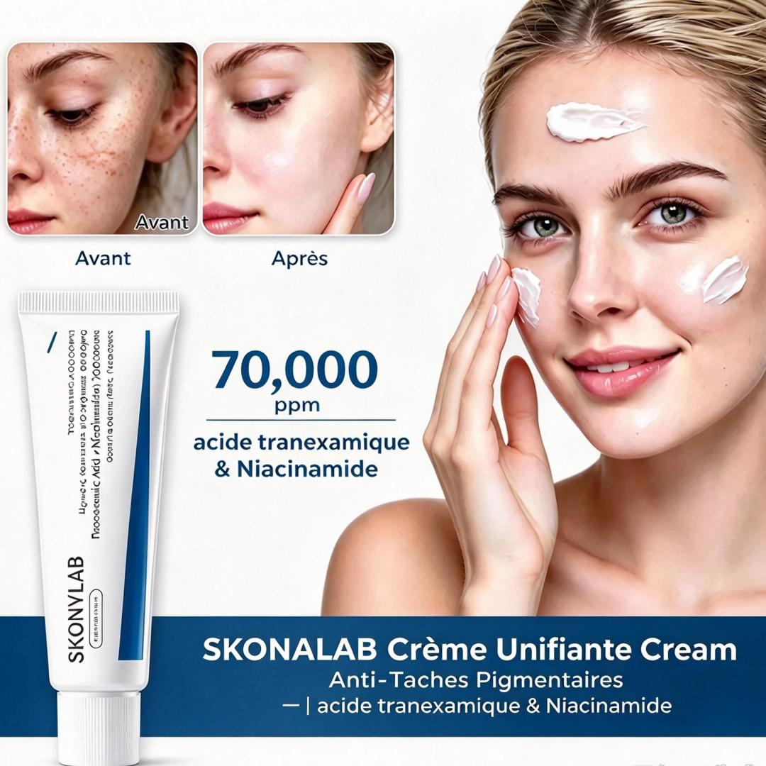 ✨ SKONALAB Crème Unifiante Anti-Taches Pigmentaires – acide tranexamique & Niacinamide