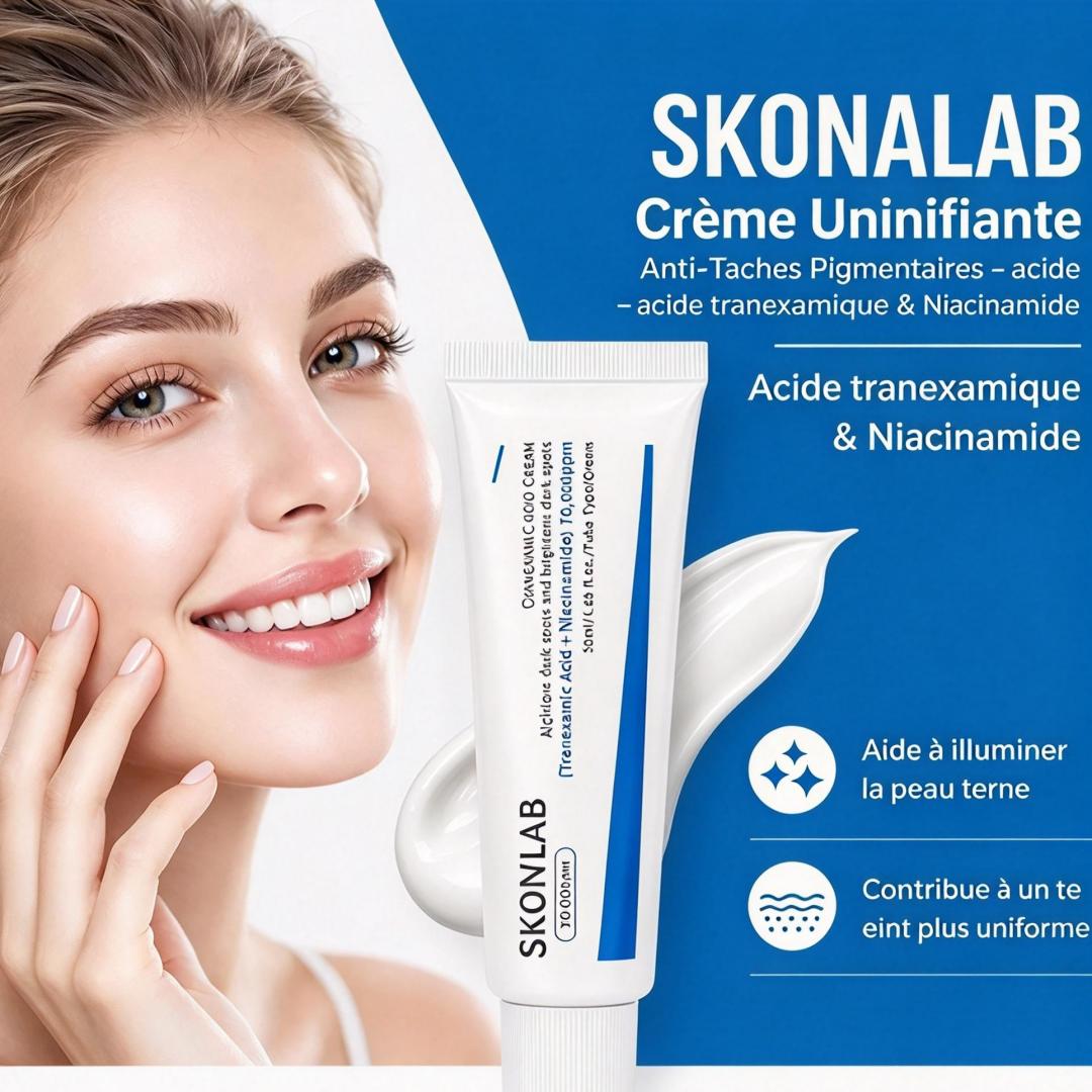 ✨ SKONALAB Crème Unifiante Anti-Taches Pigmentaires – acide tranexamique & Niacinamide