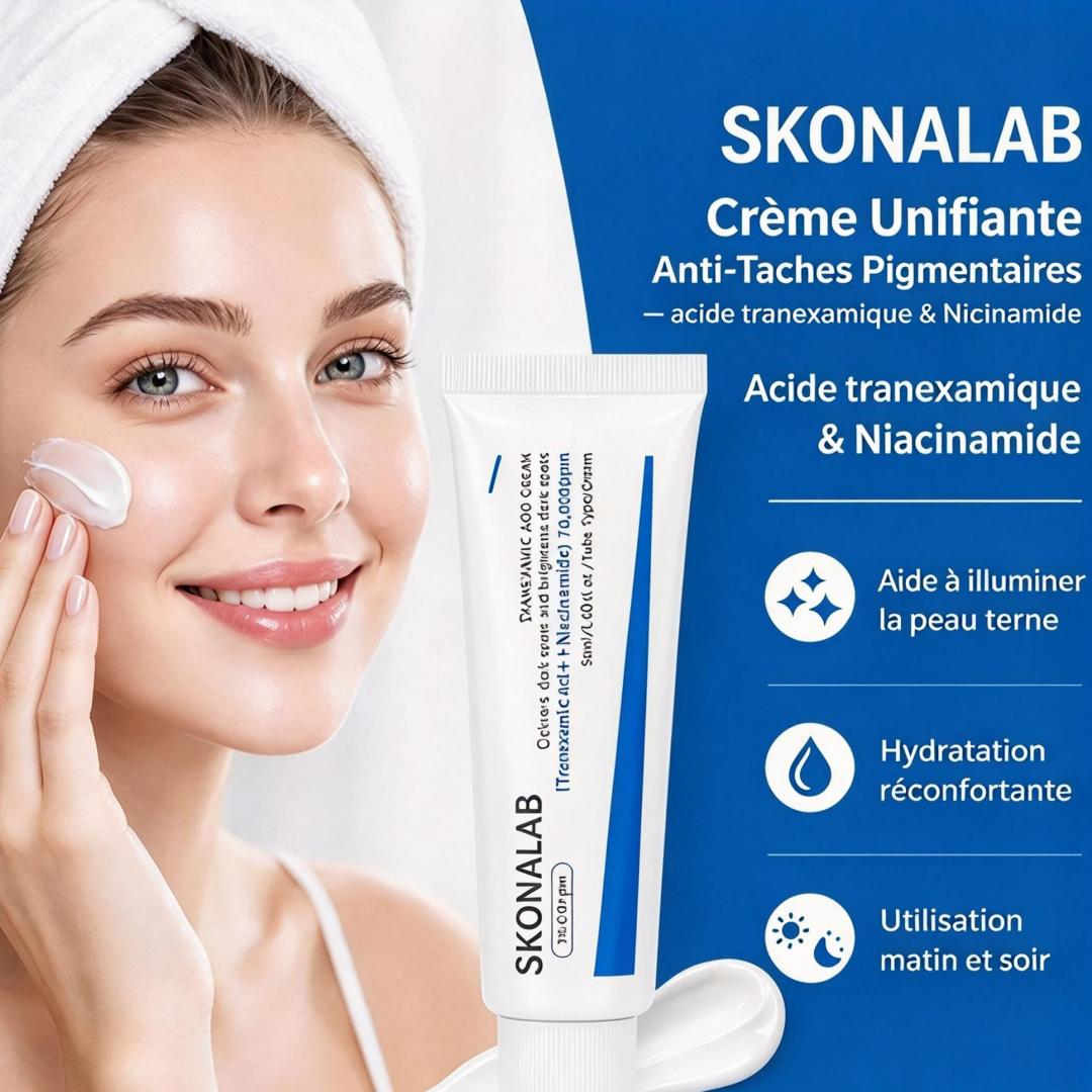 ✨ SKONALAB Crème Unifiante Anti-Taches Pigmentaires – acide tranexamique & Niacinamide