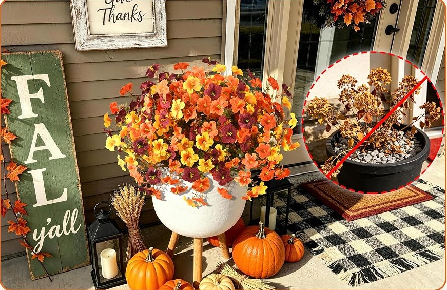 fake fall flowers