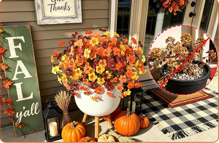 fake fall flowers