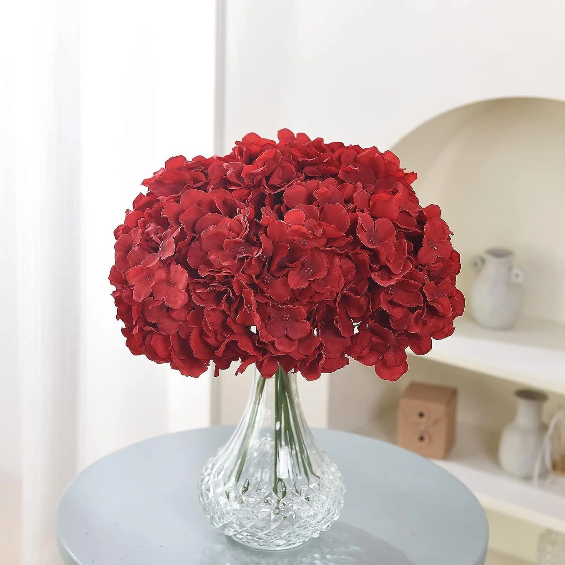 🔥💐Dernier jour ! Seulement 3 € l'unité !❤Fleurs d'hortensia artificielles d'extérieur