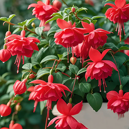 🔥Семена на издръжливи многогодишни цветя🌺Плачеща фуксия - мечтателен висящ цветен водопад