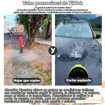SEESE Soplador Inalámbrico Turbo Jet | Ventilador Turbo de Alta Potencia | Soplador de Nieve de Mano | Motor de Cobre Puro | Para Autos, Hogar, Jardín, Parrilladas y Eliminación de Hojas y Polvo | Regalo Ideal para Festividades