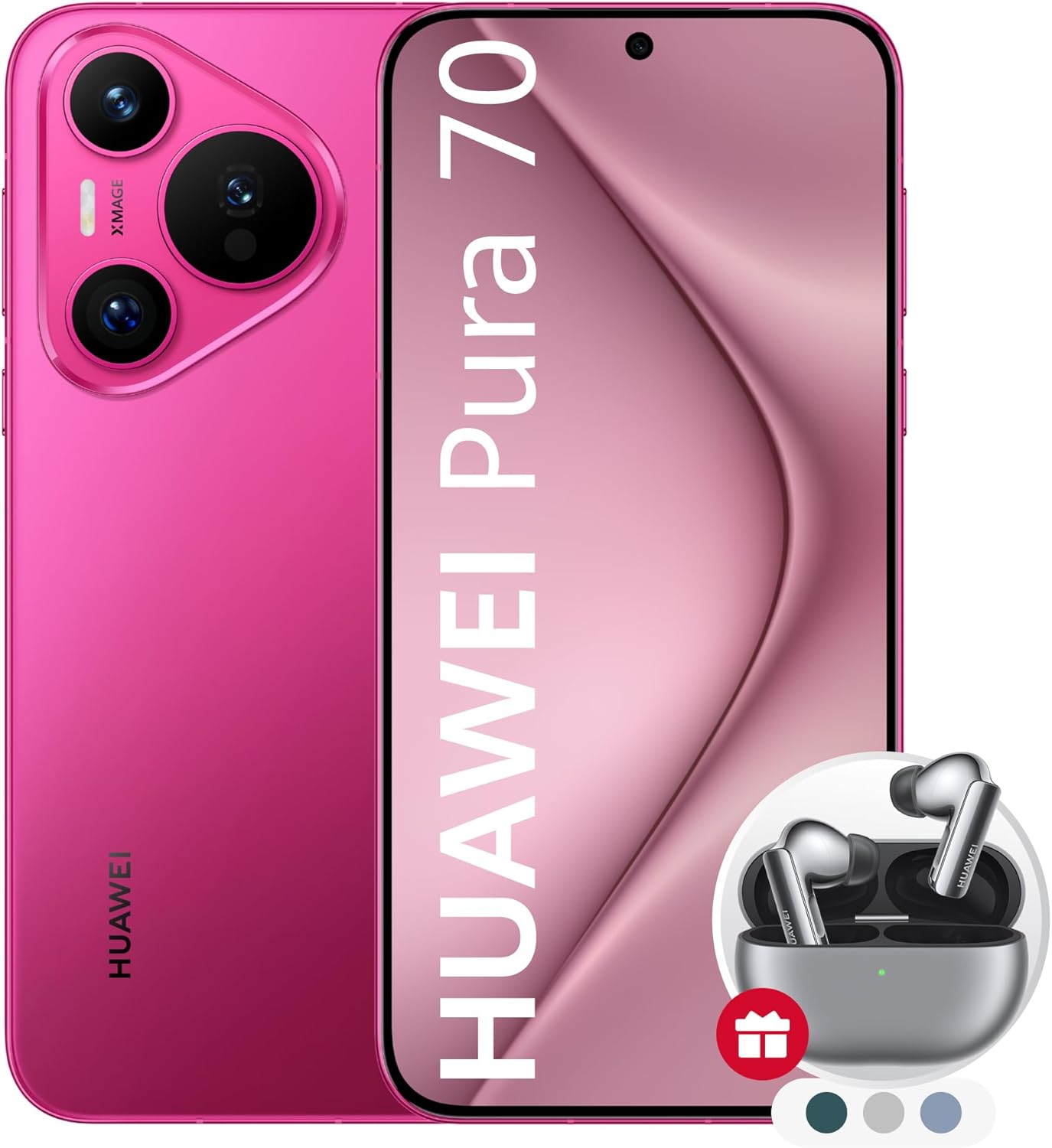 HUAWEI Pura 70 Ultra, 16GB+1TB, Instantánea ultrarrápida, Súper Macro con Ultra Iluminación, Cristal Kunlun Glass, Supercharge de 100 W, Batería de 5200mAh, Negro + FreeBuds Pro 3 (Color Aleatorio)