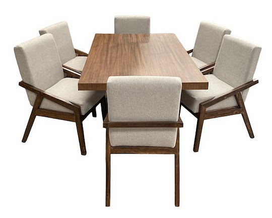 Set De Comedor 6 Sillas Salvanto Kinea Chapa De Parota