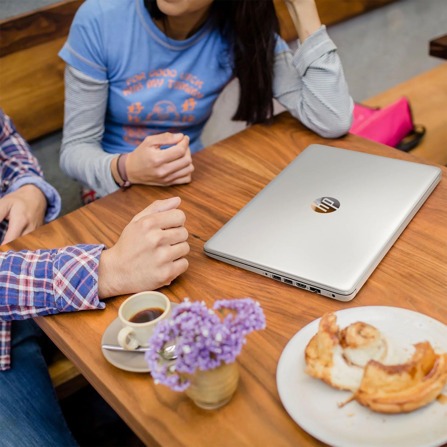 HP - Laptop (incluye 1 año Microsoft 365), pantalla HD de 14 pulgadas, 16 GB de RAM, 64 GB eMMC, Intel Quad-Core N4120, estudiantes y negocios, cámara web, HDMI, Wi-Fi, RJ-45, Windows 11 Home, rosa