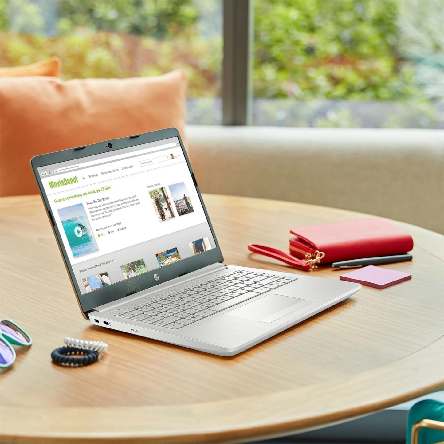 HP - Laptop (incluye 1 año Microsoft 365), pantalla HD de 14 pulgadas, 16 GB de RAM, 64 GB eMMC, Intel Quad-Core N4120, estudiantes y negocios, cámara web, HDMI, Wi-Fi, RJ-45, Windows 11 Home, rosa