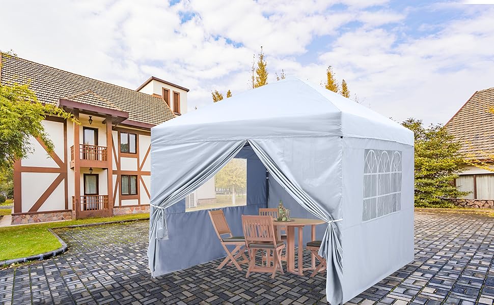 COOSHADE - Toldo desplegable de 10 x 10 pies con 4 paredes laterales extraíbles