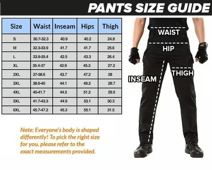 LA Police Gear - Pantalones tácticos impermeables para hombre con pretina elástica | Pantalones tácticos EDC de senderismo resistentes al agua, ligeros y duraderos para hombre