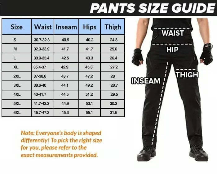 LA Police Gear - Pantalones tácticos impermeables para hombre con pretina elástica | Pantalones tácticos EDC de senderismo resistentes al agua, ligeros y duraderos para hombre