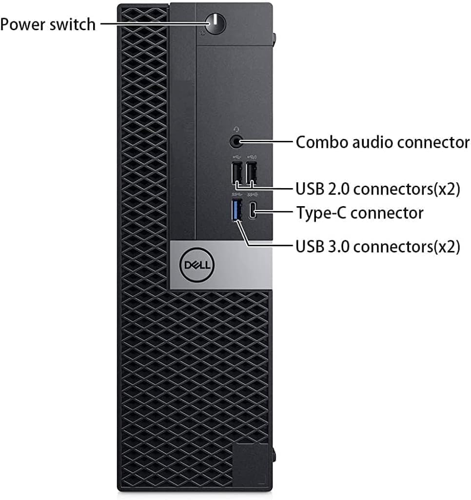 Dell OptiPlex 7050 SFF Computadora de computadora con Monitor Full HD de 24 Pulgadas, Juego de PC de 6ª generación Quad Core i7-6700, 16 GB de RAM, 512 GB SSD, Teclado y Mouse, WiFi, Windows 10 Pro