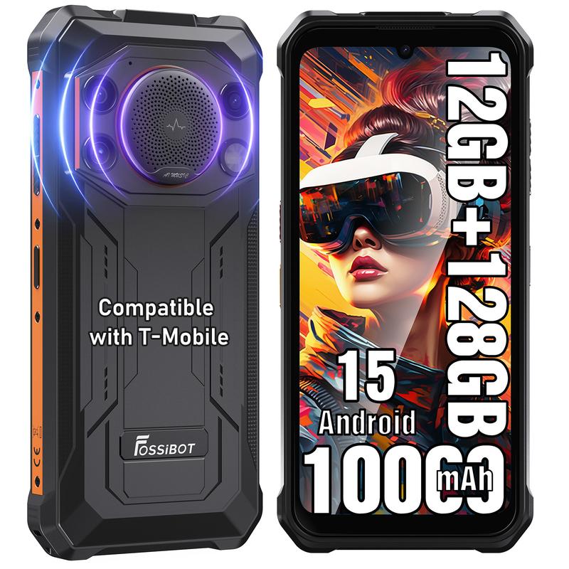 Teléfono resistente F110L con Android 15, altavoz de 128 dB, batería de 10000 mAh, desbloqueado, 12 GB + 128 GB/2 TB, pantalla de 6,745", cámara de 50 MP, doble SIM/OTG/NFC/IP68/IP69K.