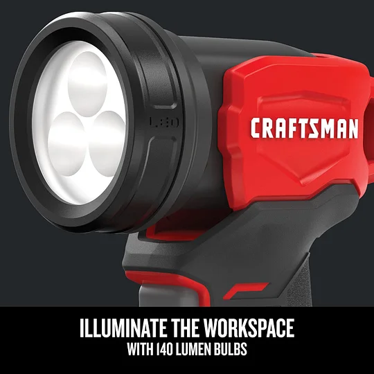 CRAFTSMAN Kit de Herramientas 20V Inalámbricas con Taladro Atornillador Sierra Circular Atornillador de Impacto y Linterna con 2 Baterias CMCK401D2