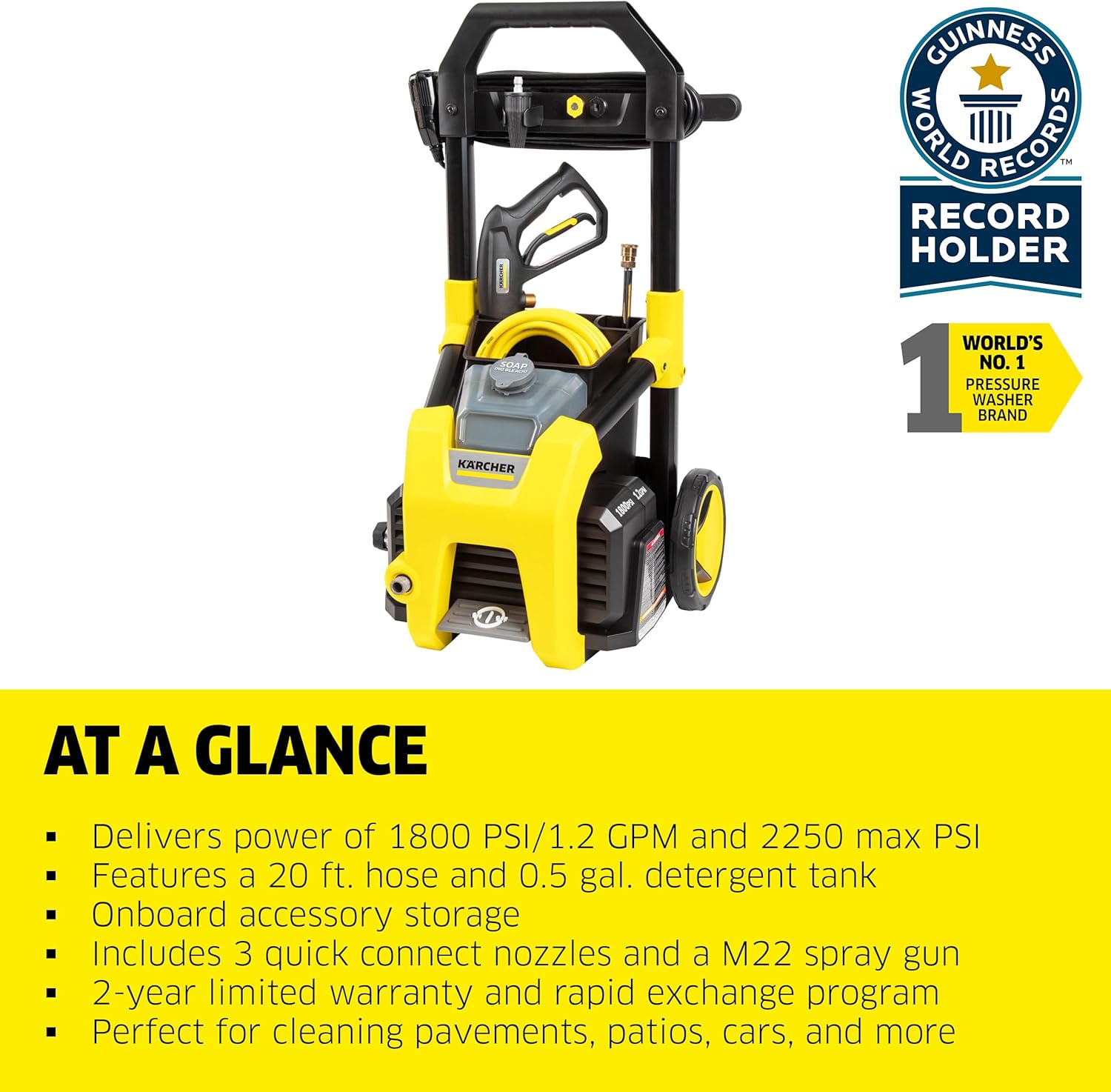 Karcher - Máquina limpiadora eléctrica a presión, K1700 Cubo, Amarillo