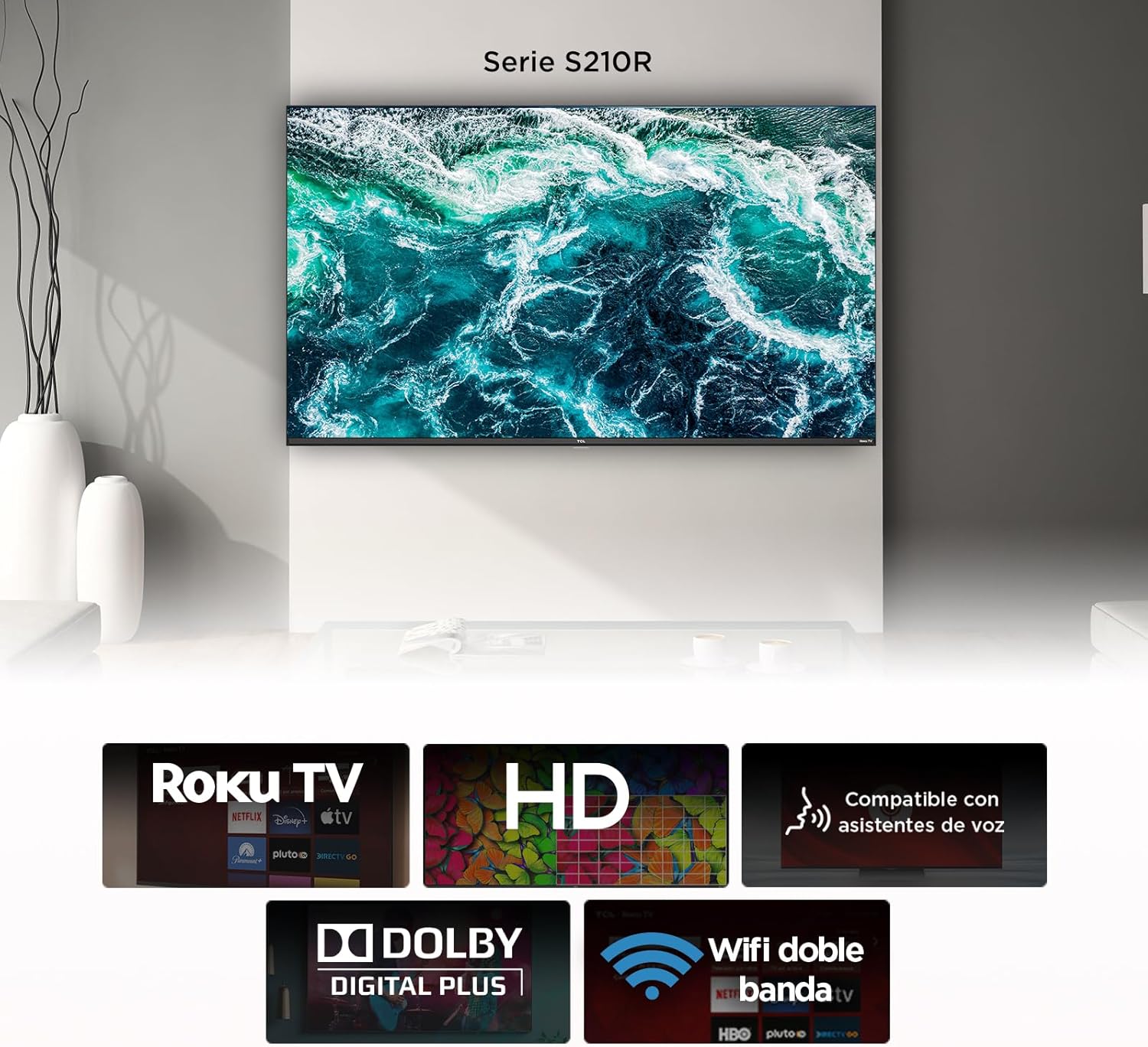 TCL Smart TV Pantalla 32" 32S310R FHD 2K