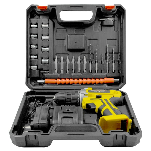 Taladro Desatornillador Inalambrico 1360rpm 25 pz Gutstark Taladro inalambrico 25 pza