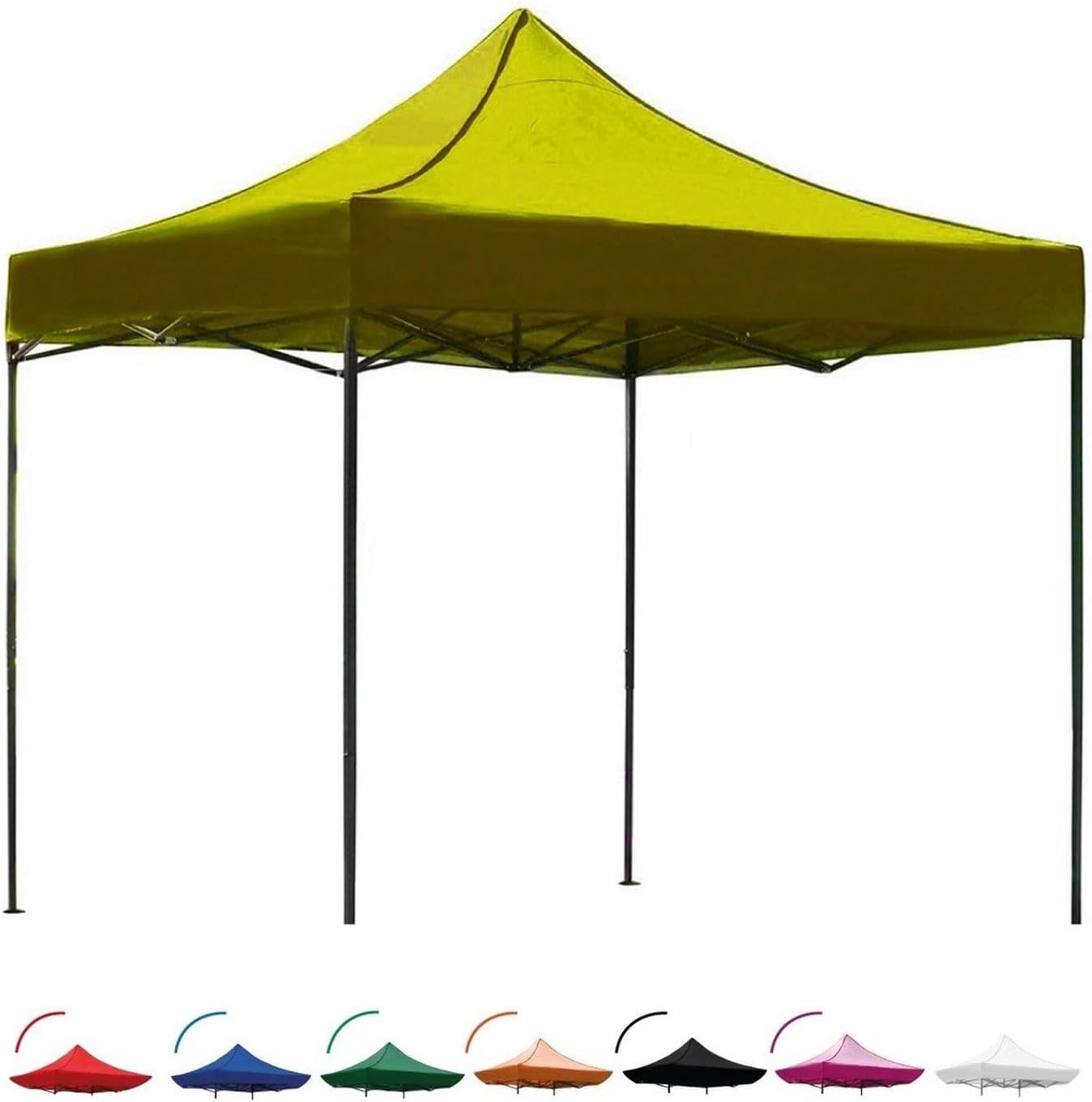 RACK & PACK Carpa 3x3 para Exteriores Lona Jardin Toldo Retractil Estructura de Acero Plegable 3 Ajustes de Altura Impermeabilidad 600D Premium Campismo Facil Armado Fiesta Reunión (Verde)