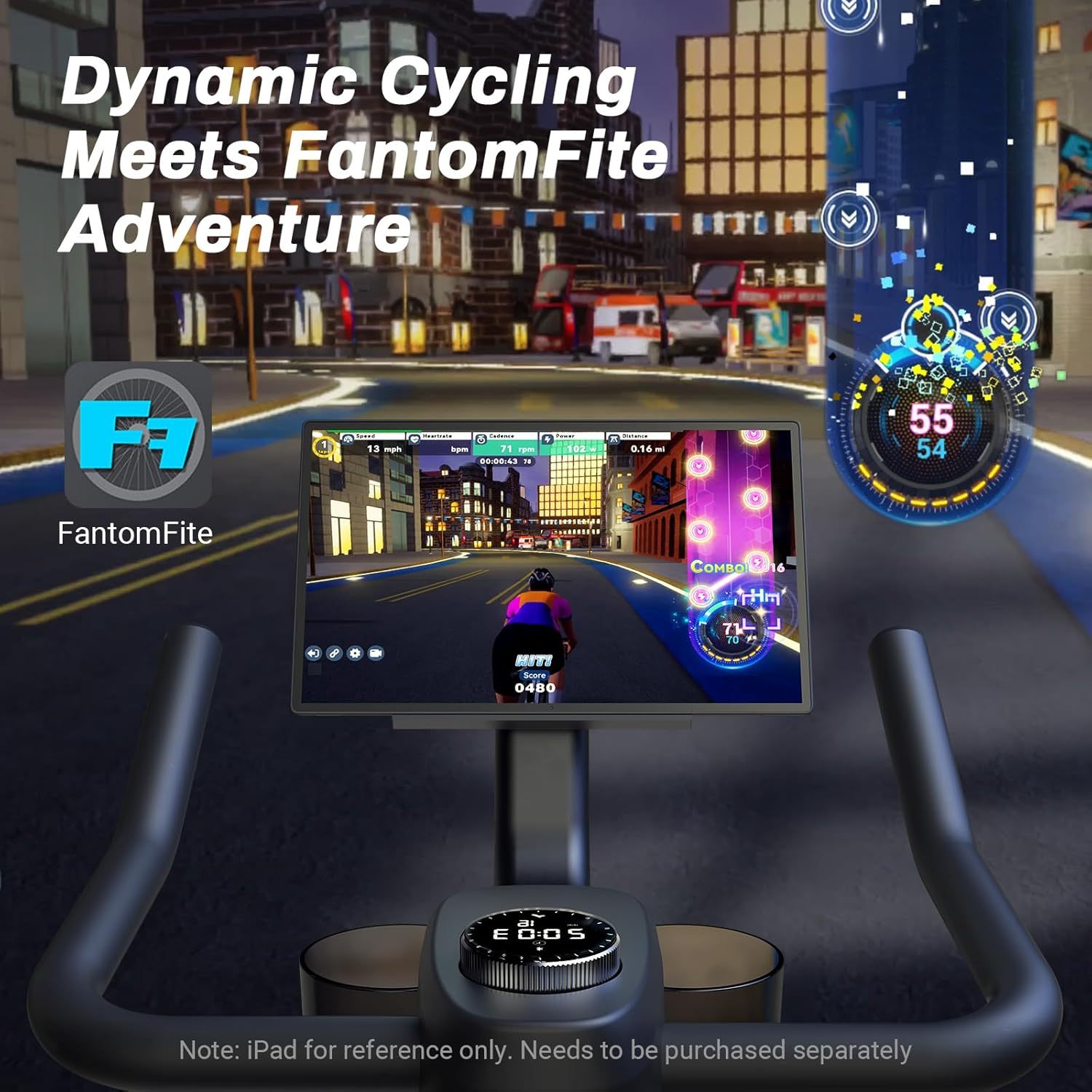 Bicicleta de ejercicio, almohadilla de freno/bicicleta estacionaria magnética con aplicación exclusiva, bicicleta de ciclismo interior de bajo ruido con capacidad de peso de 270 libras,
