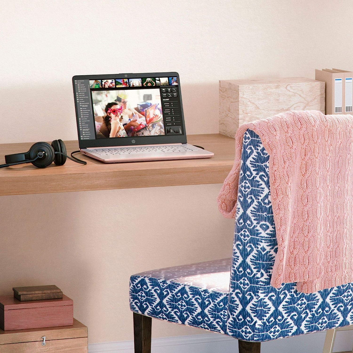 HP - Laptop (incluye 1 año Microsoft 365), pantalla HD de 14 pulgadas, 16 GB de RAM, 64 GB eMMC, Intel Quad-Core N4120, estudiantes y negocios, cámara web, HDMI, Wi-Fi, RJ-45, Windows 11 Home, rosa