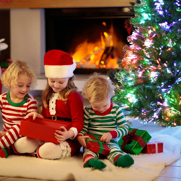 Costway 180 cm Árbol de Navidad de Fibra Artificial Abeto con Soporte de Metal Decoración de Fiesta para Casa Oficina Tienda Costway Modern