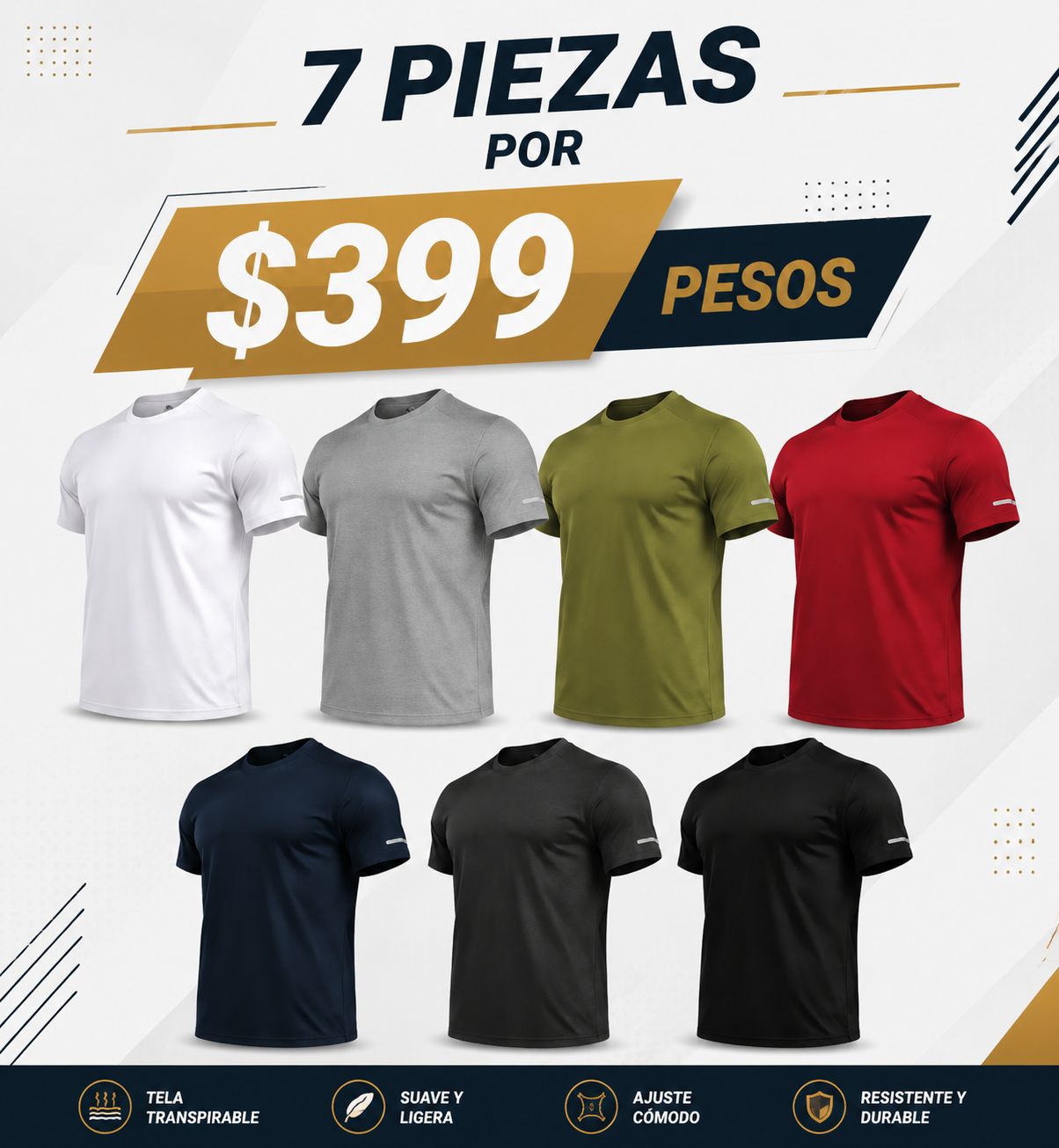 Camiseta Deportiva Reflectante, de Manga Corta, Cuello Redondo, Ligera y Transpirable, Ideal para Actividades al Aire Libre