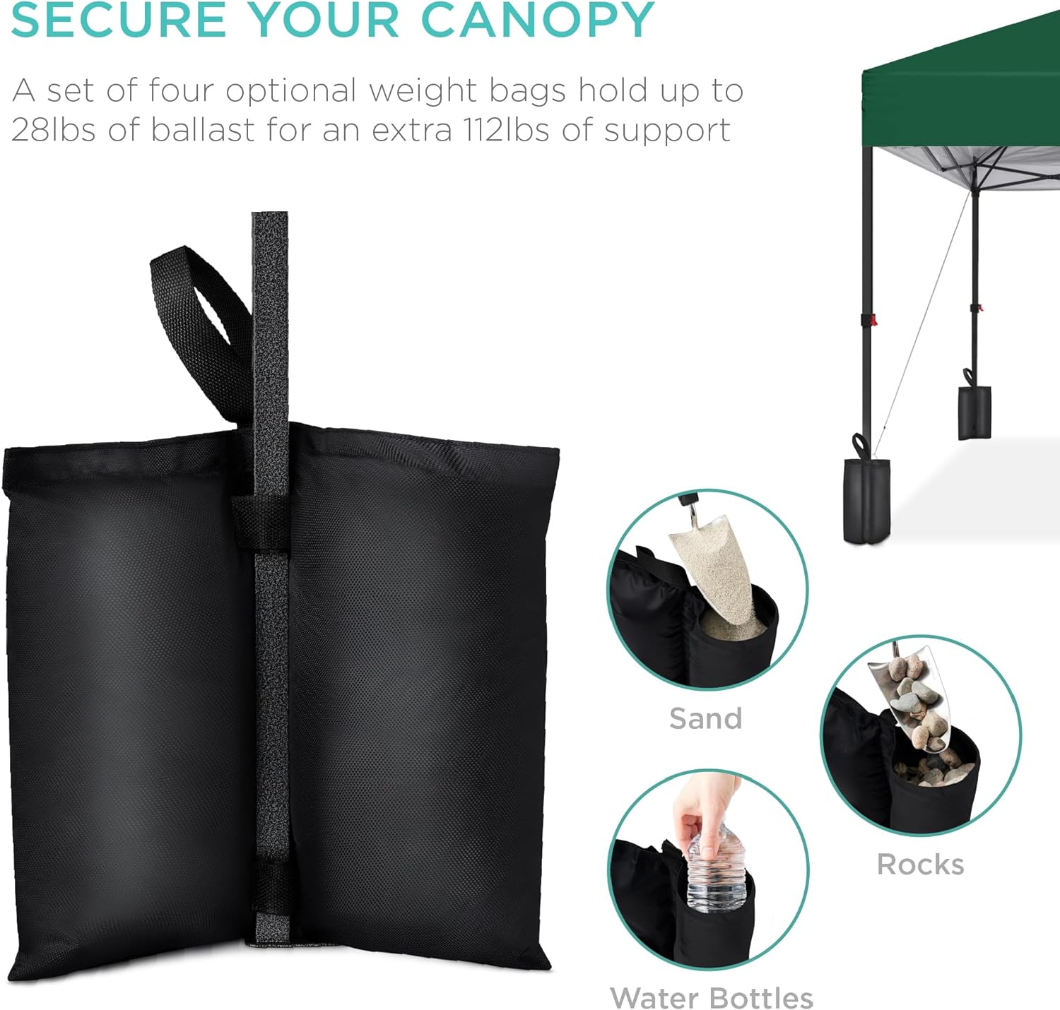 Best Choice Products - Toldo de armado fácil de 1 persona con un botón, tienda portátil e instantánea, funda, 3 x 3 metros, 4 bolsas de peso, color azul