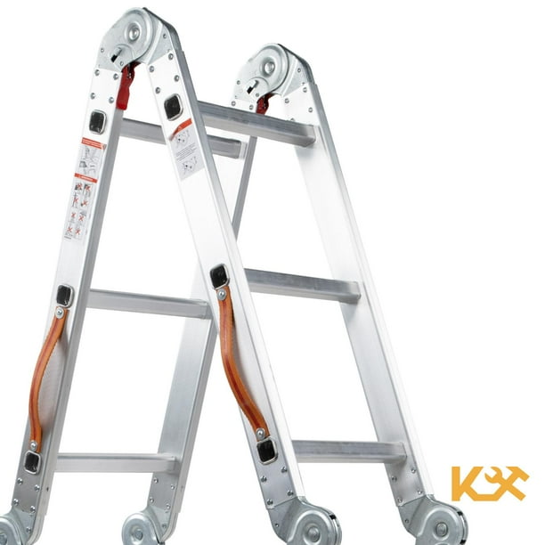 Escalera Multiposiciones De Aluminio 3.5 Metros 12 Peldaños Kingsman KMEM35