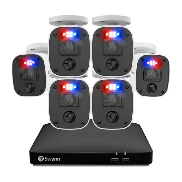 Sistema de Vigilancia Swann DVR 8 canales con 6 Cámaras PIR