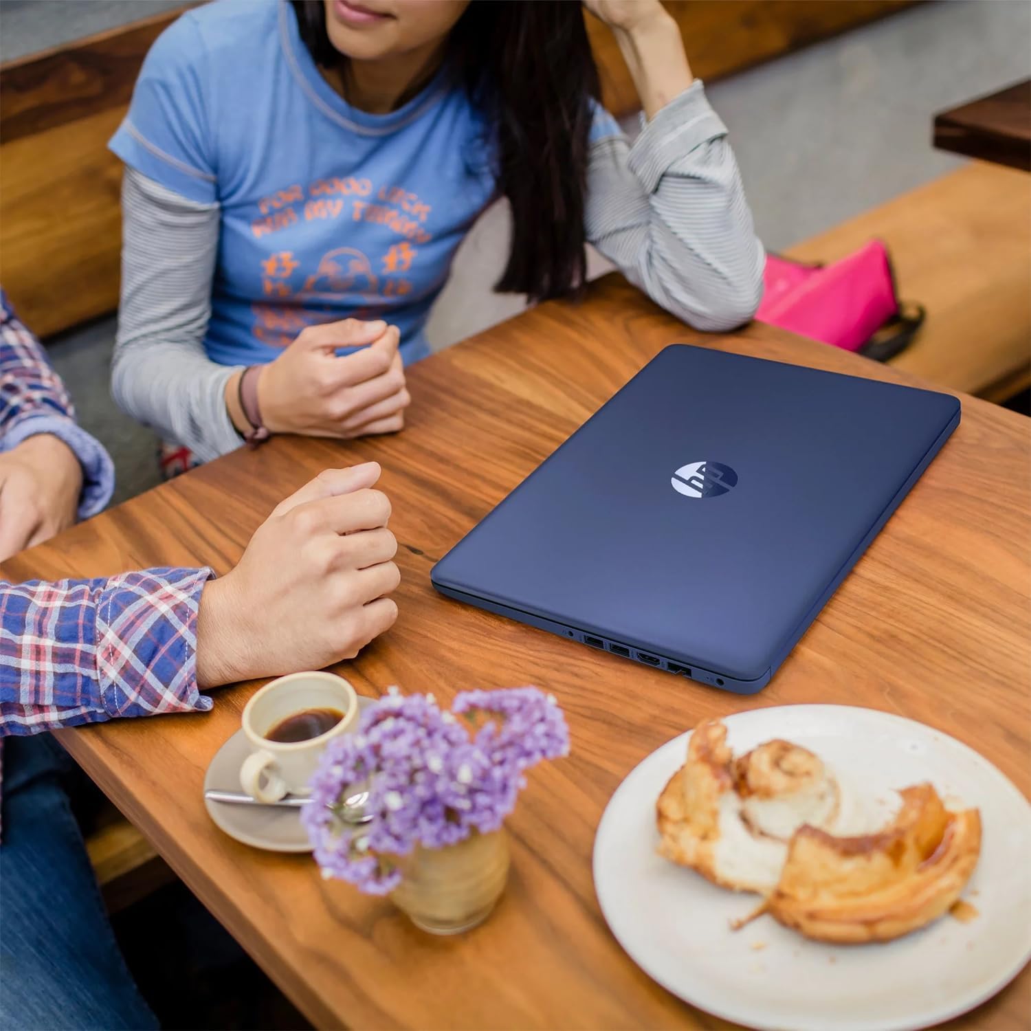 HP - Laptop (incluye 1 año Microsoft 365), pantalla HD de 14 pulgadas, 16 GB de RAM, 64 GB eMMC, Intel Quad-Core N4120, estudiantes y negocios, cámara web, HDMI, Wi-Fi, RJ-45, Windows 11 Home, rosa