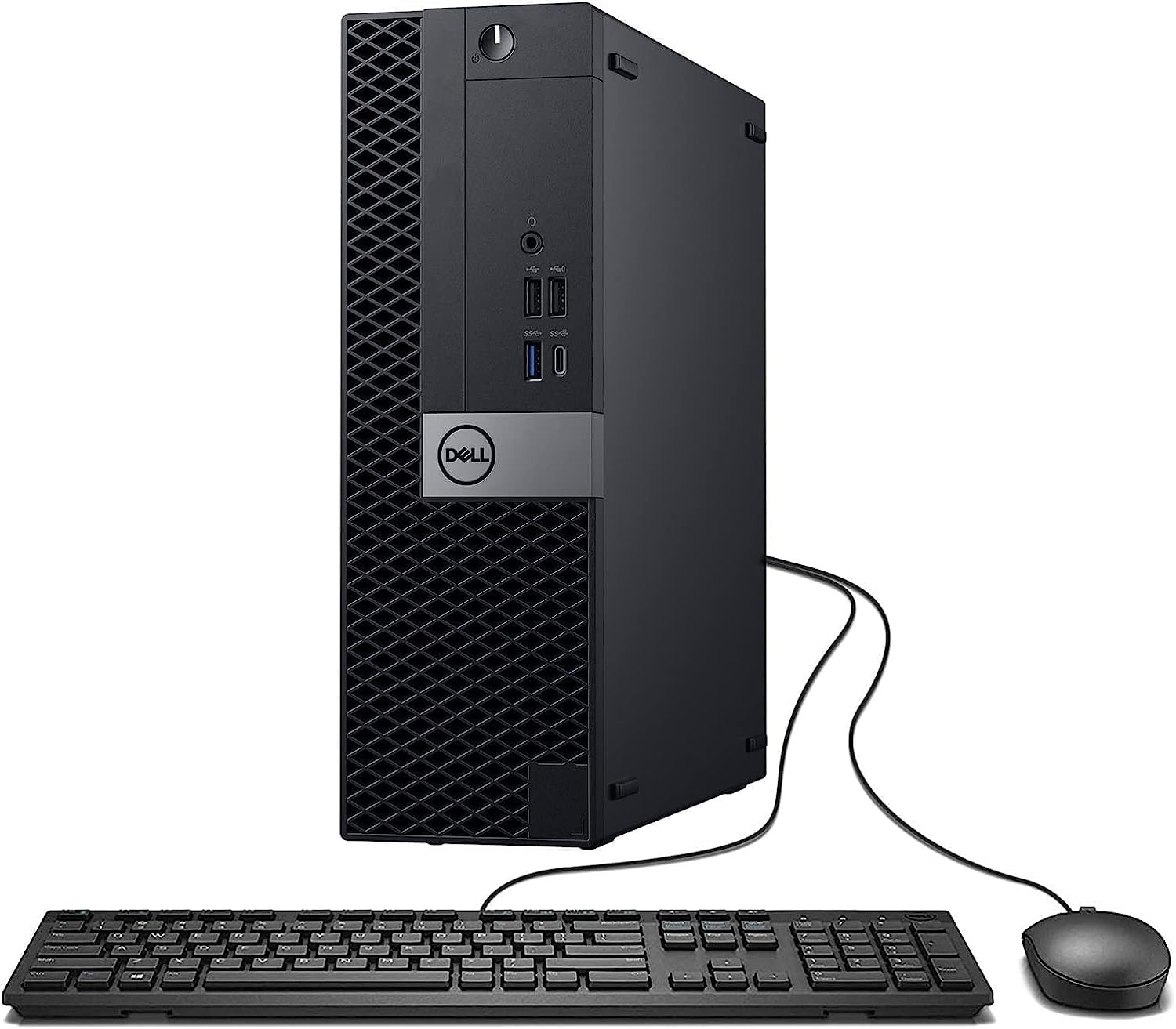 Dell OptiPlex 7050 SFF Computadora de computadora con Monitor Full HD de 24 Pulgadas, Juego de PC de 6ª generación Quad Core i7-6700, 16 GB de RAM, 512 GB SSD, Teclado y Mouse, WiFi, Windows 10 Pro