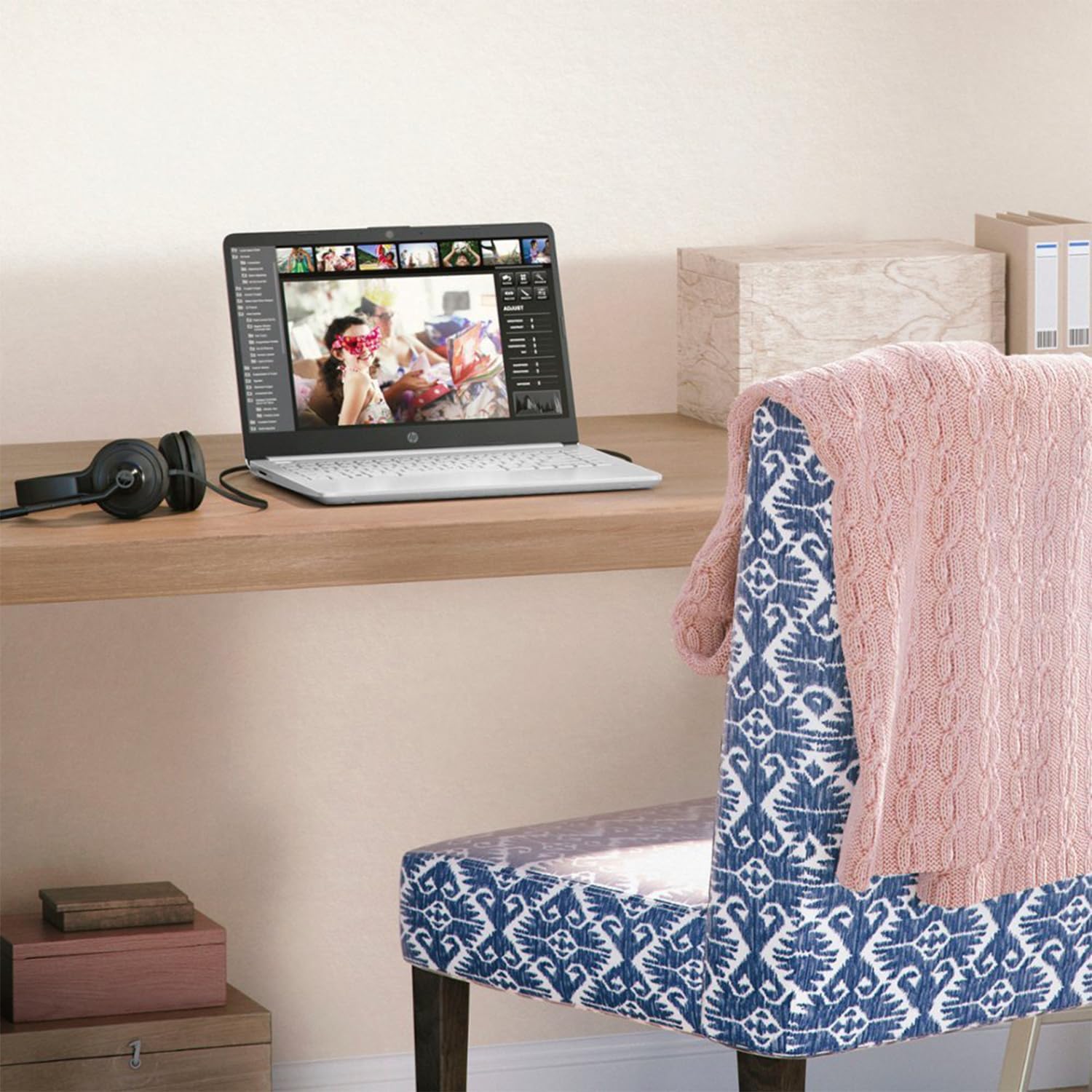 HP - Laptop (incluye 1 año Microsoft 365), pantalla HD de 14 pulgadas, 16 GB de RAM, 64 GB eMMC, Intel Quad-Core N4120, estudiantes y negocios, cámara web, HDMI, Wi-Fi, RJ-45, Windows 11 Home, rosa