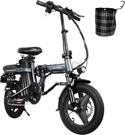 HONEYWHALE S6 Pro-S Bicicleta Eléctrica Plegable para Adultos, Potencia Máxima del Motor 750W, Velocidad Máxima 35KM/H, Autonomía 50KM, Batería de 15AH, Desbloqueo Inteligente NFC