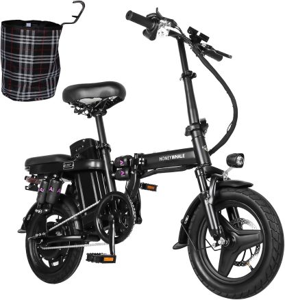 HONEYWHALE S6 Pro-S Bicicleta Eléctrica Plegable para Adultos, Potencia Máxima del Motor 750W, Velocidad Máxima 35KM/H, Autonomía 50KM, Batería de 15AH, Desbloqueo Inteligente NFC