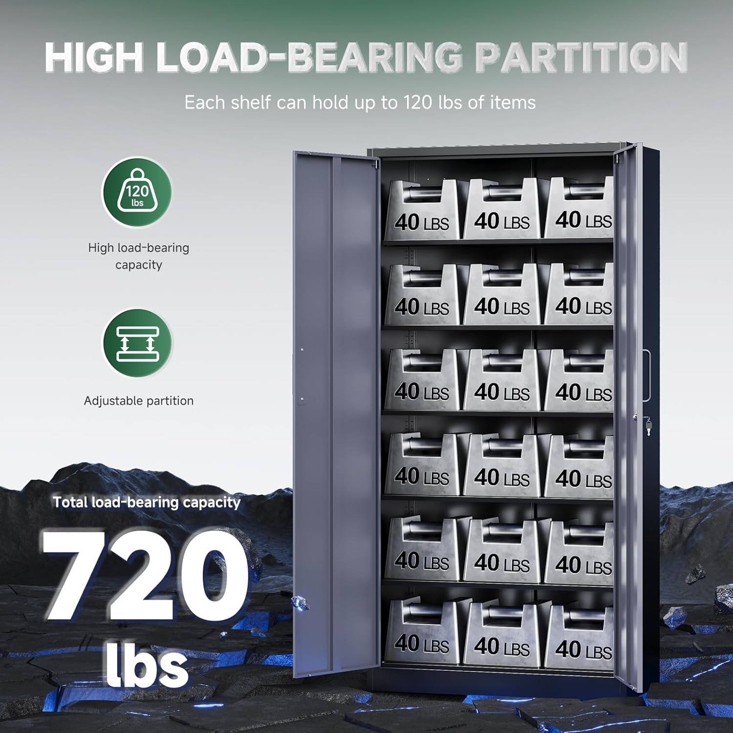 Letaya - Armarios de almacenamiento de metal, 72 pulgadas, clóset de acero con puerta de bloqueo para oficina, hogar, escuela, gimnasio, departamento de bomberos, hotel (color de grano de madera)