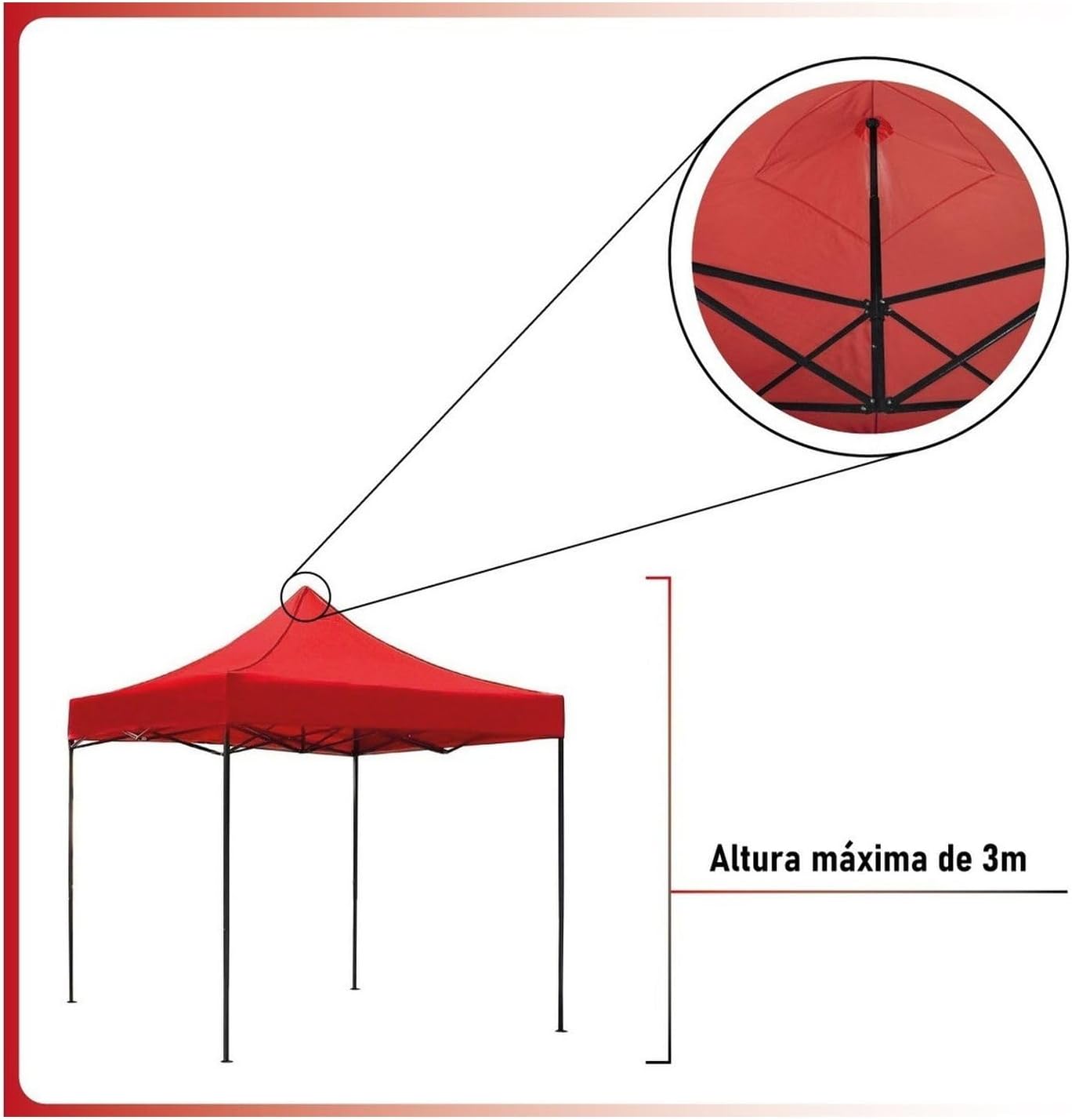 RACK & PACK Carpa 3x3 para Exteriores Lona Jardin Toldo Retractil Estructura de Acero Plegable 3 Ajustes de Altura Impermeabilidad 600D Premium Campismo Facil Armado Fiesta Reunión (Verde)